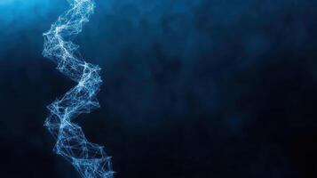 Digital abstract design featuring blue network structure with interconnected lines and nodes photo