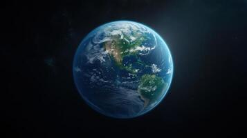 stunning view of Earth from space, showcasing its vibrant colors and natural beauty photo