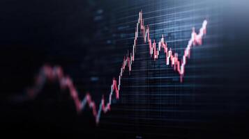 digital growth chart displaying upward trend with vibrant colors evokes sense of optimism photo