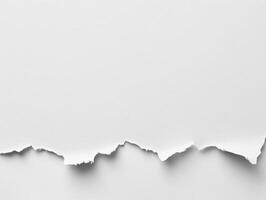 Torn white paper edge revealing a clean background photo