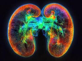 Stunning visualization of human kidneys showcasing intricate details photo