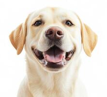 Joyful Labrador in a bright, happy setting photo