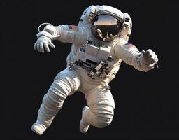 Astronaut floating in space with Earth in the background photo