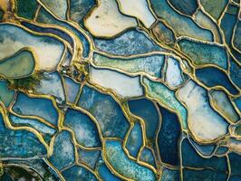 Stunning aerial view of vibrant terraced rice fields in China photo
