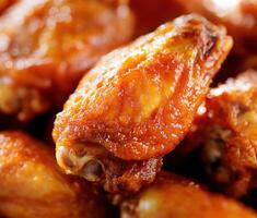 Savory fried chicken wings served in a casual dining setting photo