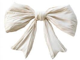 Elegant decorative bow made of soft fabric for special occasions photo