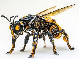 Robotic bee sculpture showcasing intricate mechanical design photo