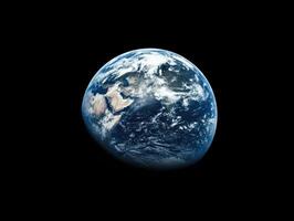 Earth viewed from space showcasing oceans and continents photo