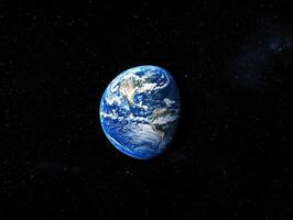 Bright view of Earth from space captured in high detail photo