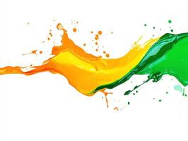 Colorful paint splash creating dynamic abstract art photo