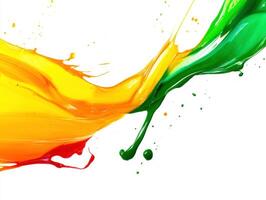 Colorful splash of paint creating dynamic patterns in artwork photo