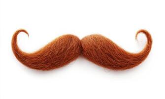 Creative display of a whimsical orange mustache for decoration photo