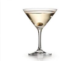 Classic martini served in an elegant glass with an olive garnish photo