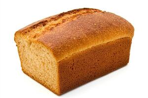 Freshly baked loaf of bread on a white surface photo