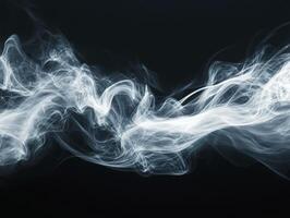 Ethereal white smoke swirling against a dark backdrop photo