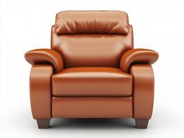 Comfortable leather armchair in modern interior design photo