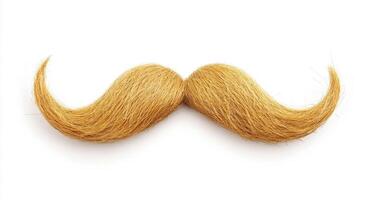 Creative mustache design made from natural fibers for decor photo