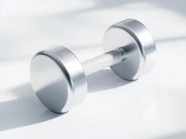 Strength training equipment resting on a bright surface photo