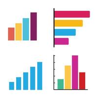 Various Types of Charts and Graphs for Data Representation vector