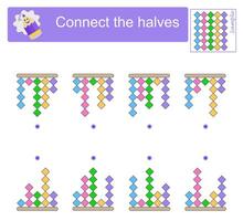 Logic game. Attention tasks for children vector
