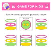 Find the correct group of geometric shapes vector