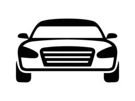 Simple Silhouette of a Modern Car Front View vector