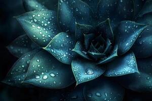 Close up of succulent plant showing intricate details.. . . photo