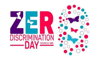 Celebrate Zero Discrimination Day by advocating for fairness, respect, and equal opportunities. A global movement to end prejudice and create an inclusive society. vector