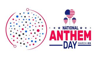 Celebrate National Anthem Day by honoring the history and significance of the national anthem. A day to reflect on patriotism, unity, and the cultural importance of this iconic song. vector