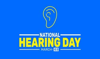 World Hearing Day highlights the need for accessible hearing care worldwide Advocate for better resources and awareness vector