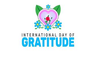 National Day of Gratitude reminds us to focus on the good Express thanks to those who inspire you and take a moment to appreciate the beauty of everyday life and meaningful connections vector