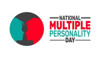National Multiple Personality Day raises awareness about dissociative identity disorder Learn support and reduce stigma today vector