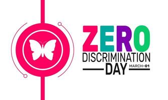 Zero Discrimination Day is dedicated to breaking barriers and promoting inclusivity. Stand for equality and celebrate the uniqueness of every individual. vector
