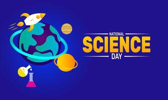 Celebrate National Science Day by exploring experiments inventions and the wonders of science in our world vector