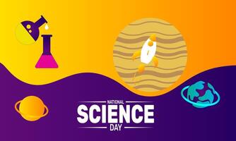 National Science Day celebrates discovery and innovation Honor scientists and their contributions to shaping our future vector