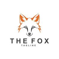 fox logo with simple design vector