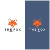 the fox logo design with orange color vector