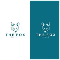 the fox logo design simple idea vector