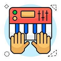 Perfect colored design icon of piano vector