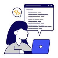 An icon of web coding vector