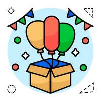 Creative colored design icon of balloons vector