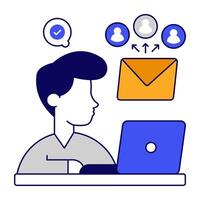 A colored design icon of forward mail vector