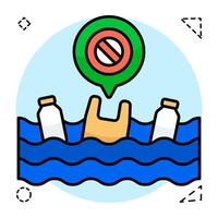 design icon of water pollution vector