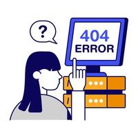 A creative vectors of error 404