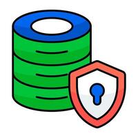 A beautiful design icon of secure database vector