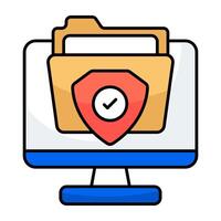 Modern colored design icon of secure folder vector