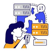 A icon design of global servers vector