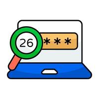 Modern design icon of search password vector