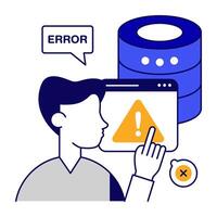 A design icon of server error vector