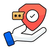 Modern design icon of security shield vector